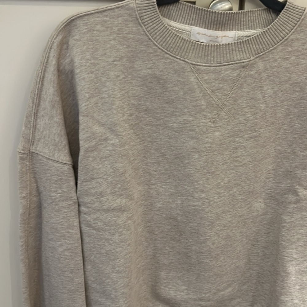 Spiritual Gangster cropped sweatshirt in heathered light tan, size small - Picture 5 of 8